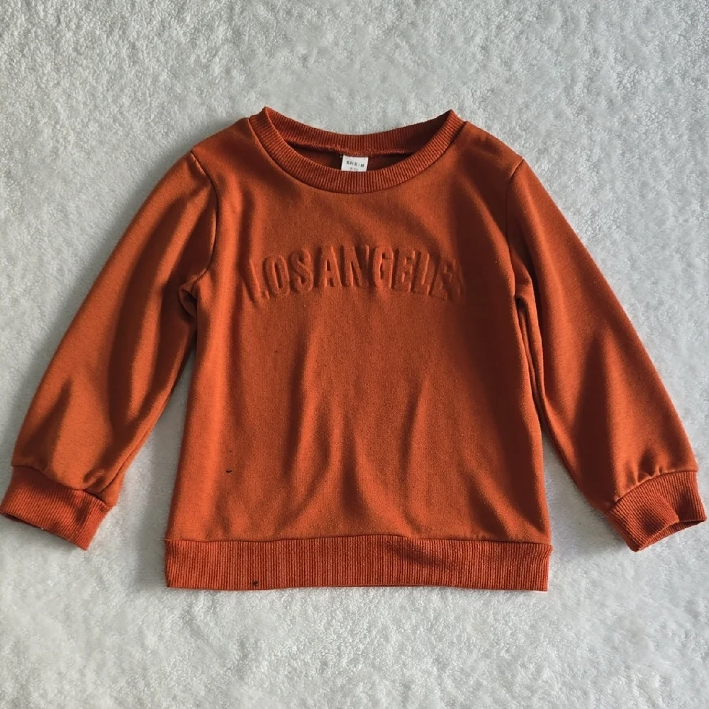 Orange Sweatshirt and Pants Set